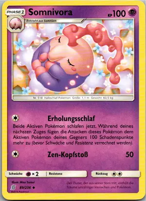 Pokémon-Karte Somnivora 89/236 Bund der Gleichgesinnten