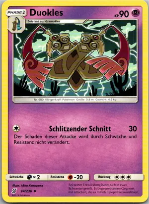 Pokémon-Karte Duokles 94/236 Bund der Gleichgesinnten