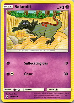 Pokémon-Karte Salandit Molunk 98/236 Bund der Gleichgesinnten