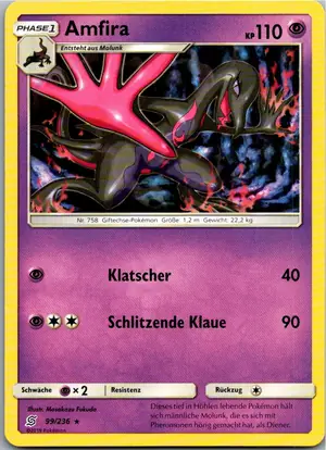 Pokémon-Karte Amfira 99/236 Bund der Gleichgesinnten