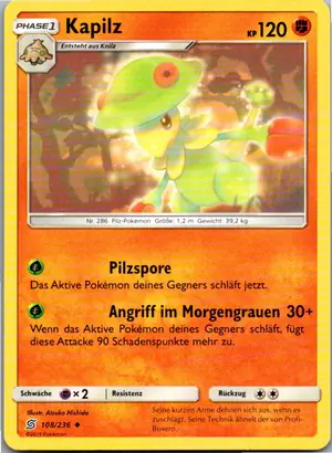 Pokémon-Karte Kapilz 108/236 Bund der Gleichgesinnten