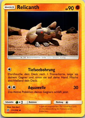 Pokémon-Karte Relicanth 111/236 Bund der Gleichgesinnten
