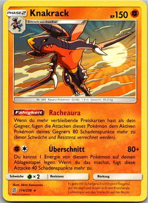 Pokémon-Karte Knakrack 114/236 Bund der Gleichgesinnten