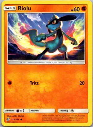 Pokémon-Karte Riolu 116/236 Bund der Gleichgesinnten