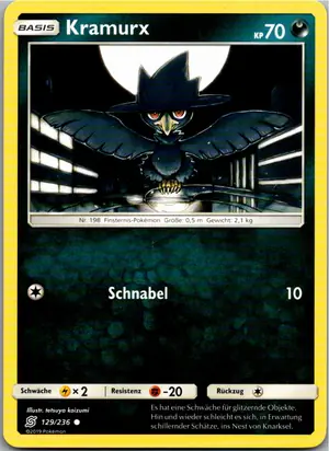 Pokémon-Karte Kramurx 129/236 Bund der Gleichgesinnten