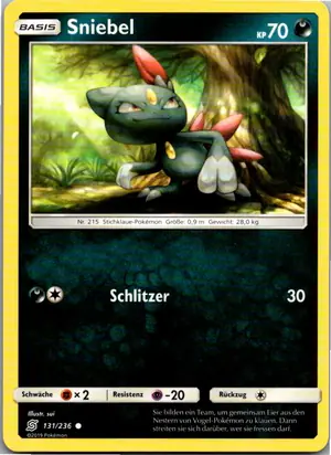 Pokémon-Karte Sniebel 131/236 Bund der Gleichgesinnten
