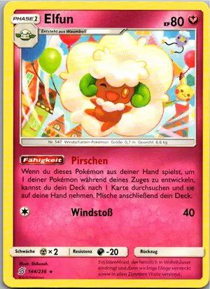Pokémon-Karte Elfun 144/236 Bund der Gleichgesinnten