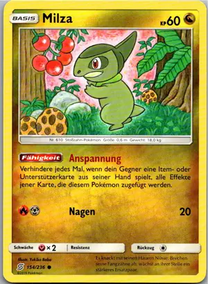 Pokémon-Karte Milza 154/236 Bund der Gleichgesinnten