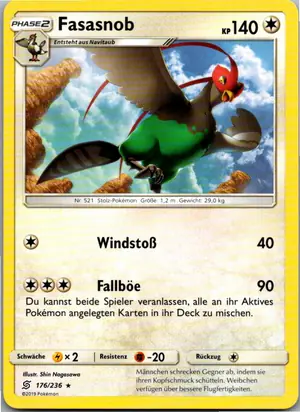Pokémon-Karte Fasasnob 176/236 Bund der Gleichgesinnten