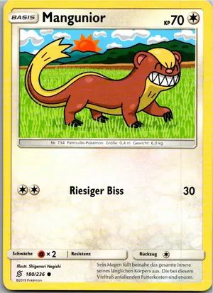 Pokémon-Karte Mangunior 180/236 Bund der Gleichgesinnten