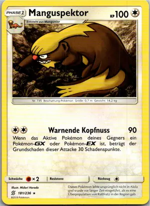 Pokémon-Karte Manguspektor 181/236 Bund der Gleichgesinnten