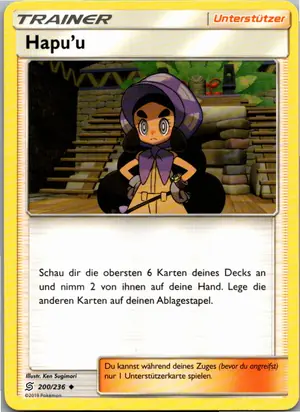 Pokémon-Karte Hapu'u 200/236 Bund der Gleichgesinnten