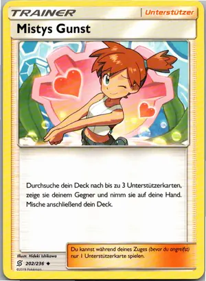 Pokémon-Karte Mistys Gunst 202/236 Bund der Gleichgesinnten