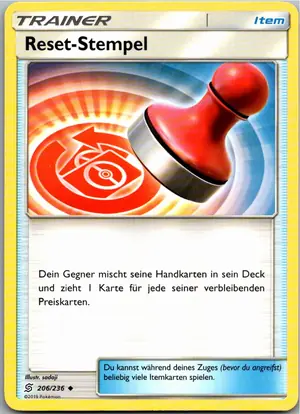 Pokémon-Karte Reset-Stempel 206/236 Bund der Gleichgesinnten