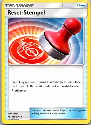 Reset-Stempel Exemplar 1,25 €