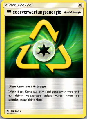 Pokémon-Karte Wiederverwertungsenergie 212/236 Bund der Gleichgesinnten