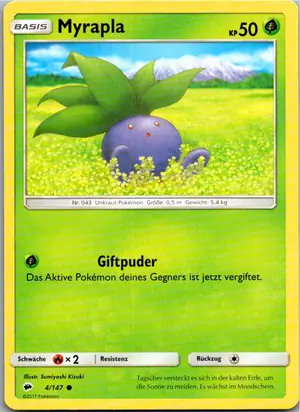 Pokémon-Karte Myrapla 4/147 Nacht in Flammen