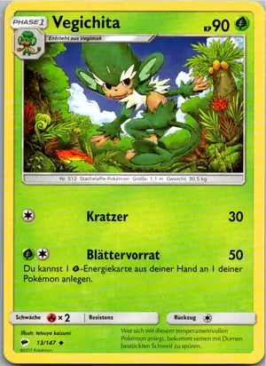 Pokémon-Karte Vegichita 13/147 Nacht in Flammen