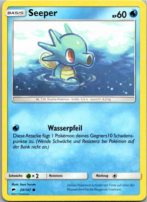 Pokémon-Karte Seeper 29/147 Nacht in Flammen