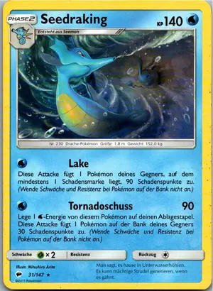 Pokémon-Karte Seedraking 31/147 Nacht in Flammen