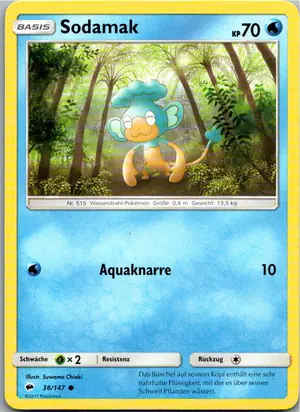 Pokémon-Karte Sodamak 36/147 Nacht in Flammen