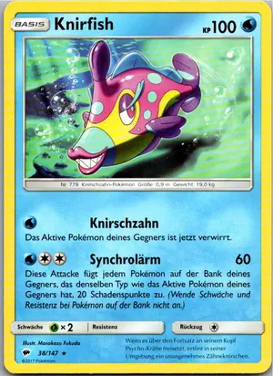 Pokémon-Karte Knirfish 38/147 Nacht in Flammen