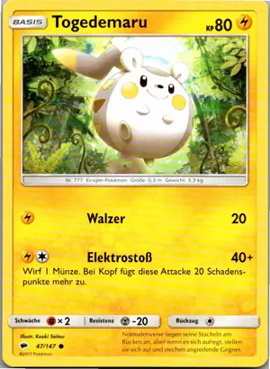 Togedemaru Exemplar 1,25 €