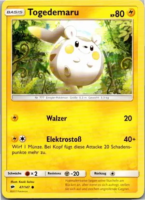 Togedemaru Exemplar 1,25 €