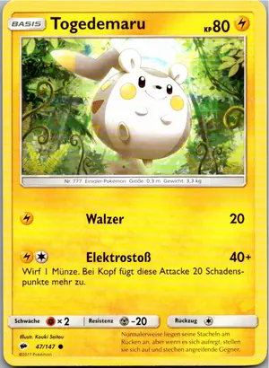 Togedemaru Exemplar 1,25 €