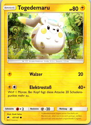 Togedemaru Exemplar 1,25 €