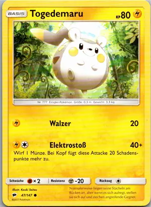 Togedemaru Exemplar 1,25 €
