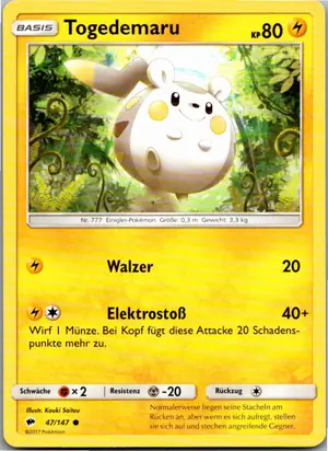 Togedemaru Exemplar 1,25 €