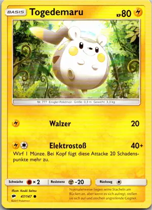 Togedemaru Exemplar 1,25 €