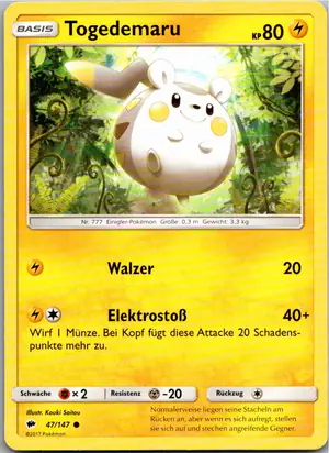 Togedemaru Exemplar 1,25 €