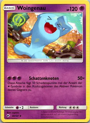 Pokémon-Karte Woingenau 49/147 Nacht in Flammen