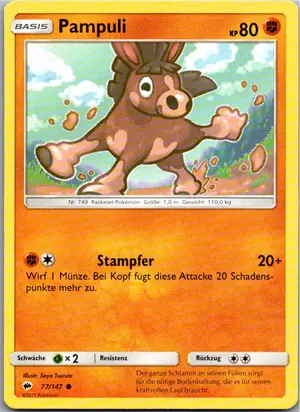 Pokémon-Karte Pampuli 77/147 Nacht in Flammen