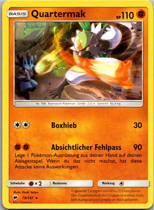 Pokémon-Karte Quartermak 79/147 Nacht in Flammen