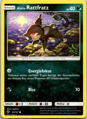 Alola-Rattfratz Exemplar 1,25 €