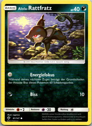 Alola-Rattfratz Exemplar 1,25 €