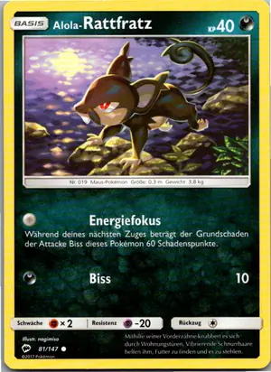 Alola-Rattfratz Exemplar 1,25 €