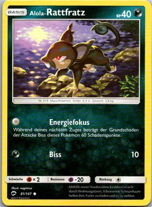 Alola-Rattfratz Exemplar 1,25 €