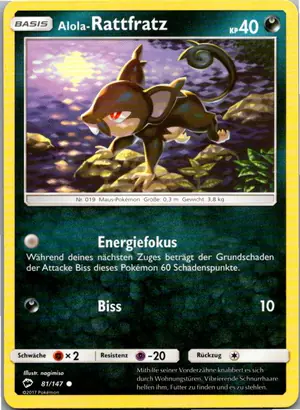 Alola-Rattfratz Exemplar 1,25 €