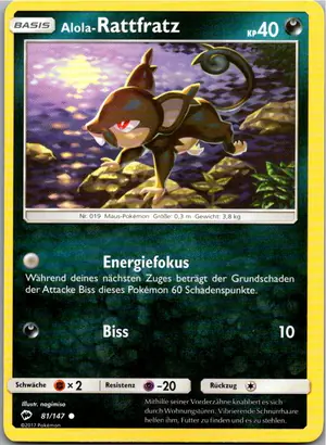 Alola-Rattfratz Exemplar 1,25 €