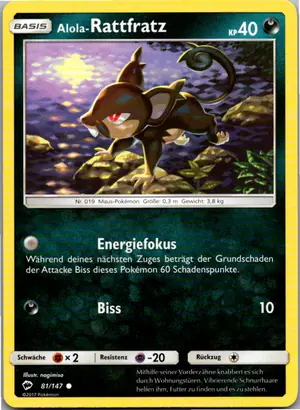 Alola-Rattfratz Exemplar 1,25 €