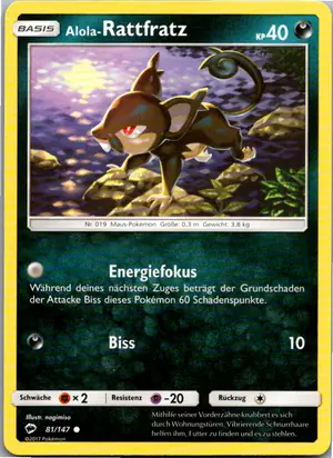 Alola-Rattfratz Exemplar 1,25 €