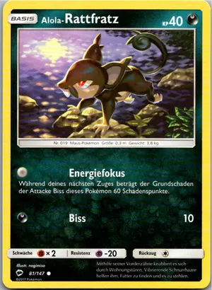 Alola-Rattfratz Exemplar 1,25 €