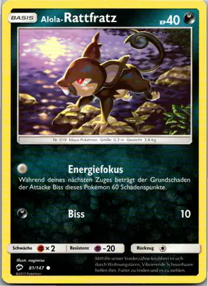 Alola-Rattfratz Exemplar 1,25 €