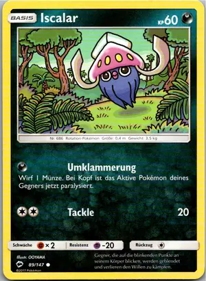 Pokémon-Karte Iscalar 89/147 Nacht in Flammen