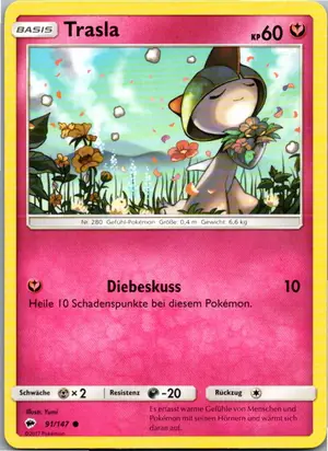 Pokémon-Karte Trasla 91/147 Nacht in Flammen