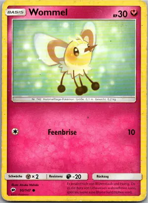 Pokémon-Karte Wommel 95/147 Nacht in Flammen